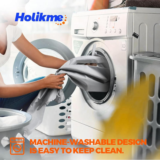 Holikme Door Draft Stopper Door Sweep Weather Stripping Noise Blocker Window Breeze Blocker Adjustable Draft Door Closers, Grey