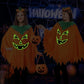 3 Pcs Pumpkin Costume for Adult,Glow in the Dark Pumpkin Costume Women with Headband/Bag,Pumpkins Halloween Costume Dress Up