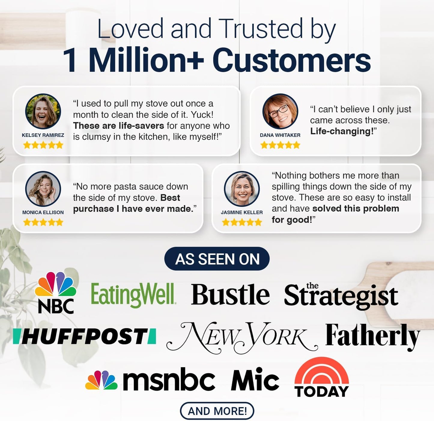 Linda’s Essentials Silicone Stove Gap Covers (2 Pack), Heat Resistant Oven Gap Filler Seals Gaps Between Stovetop and Counter, Easy to Clean Stove Gap Guard (21 Inches, Black)