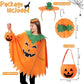 3 Pcs Pumpkin Costume for Adult,Glow in the Dark Pumpkin Costume Women with Headband/Bag,Pumpkins Halloween Costume Dress Up