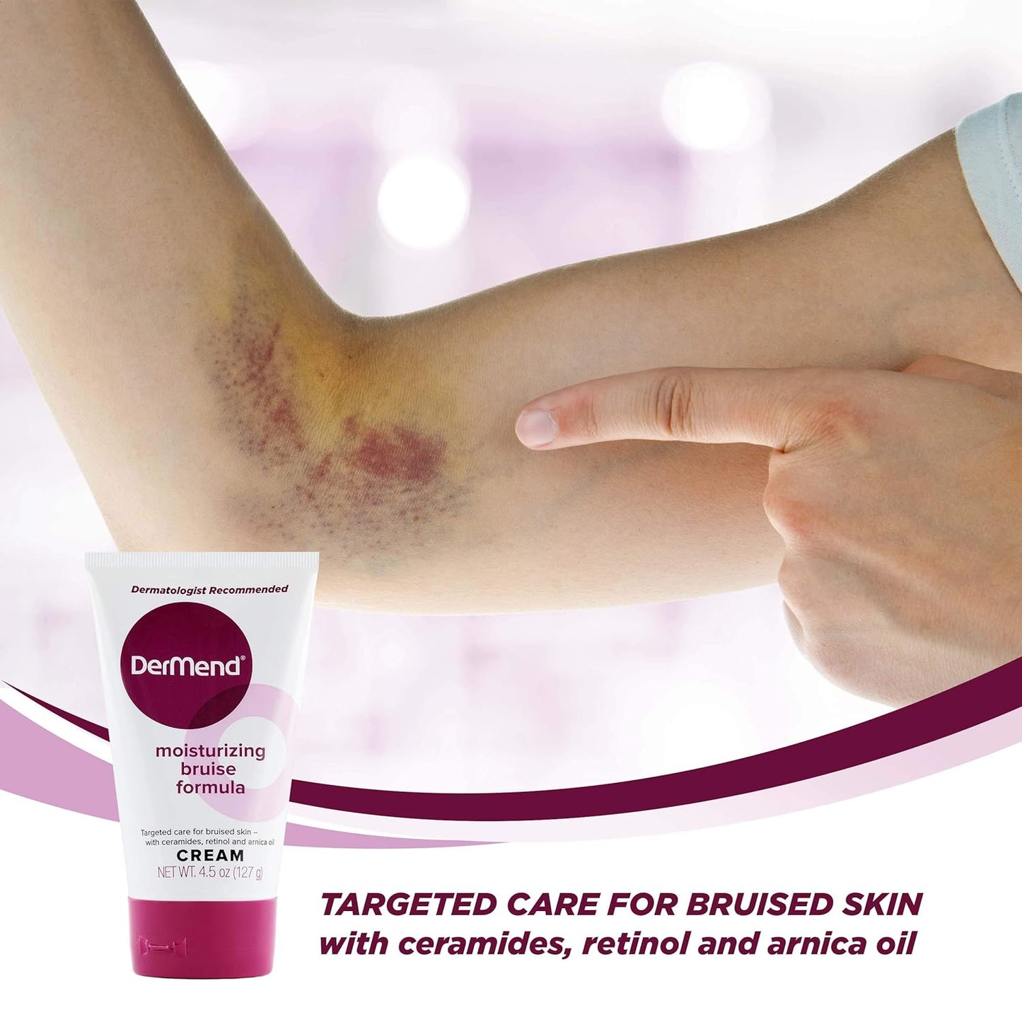 Dermend Arnica Bruise Cream with Vitamin K - Moisturizer for Bruising on Arms, Legs & Hands - 4.5 Oz