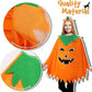 3 Pcs Pumpkin Costume for Adult,Glow in the Dark Pumpkin Costume Women with Headband/Bag,Pumpkins Halloween Costume Dress Up