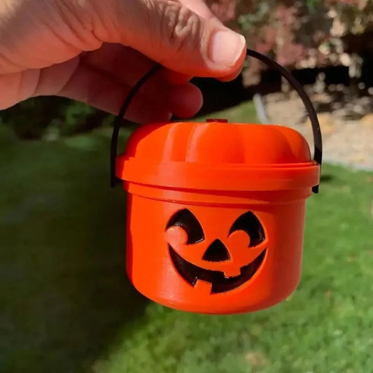 Halloween Candy Pumpkin Bucket Decorations Indoor Outdoor, Halloween Decoration Ornament Candy Container for Kids, Halloween Scary Props Decor for Home Party