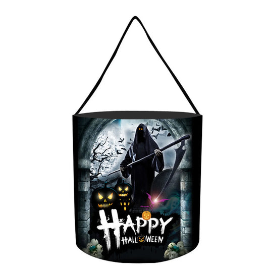 Halloween Pumpkin Bucket, Halloween Candy Bags, Trick-Or-Treat Tote Bags Party Bags for Kids, Reusable Bucket, Halloween Candy Container, G