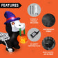 5 FT Halloween Inflatables Light up Pumpkin Skeleton Wiener Dog Long Halloween Inflatables Outdoor Decorations,Blow up Halloween Yard Decorations
